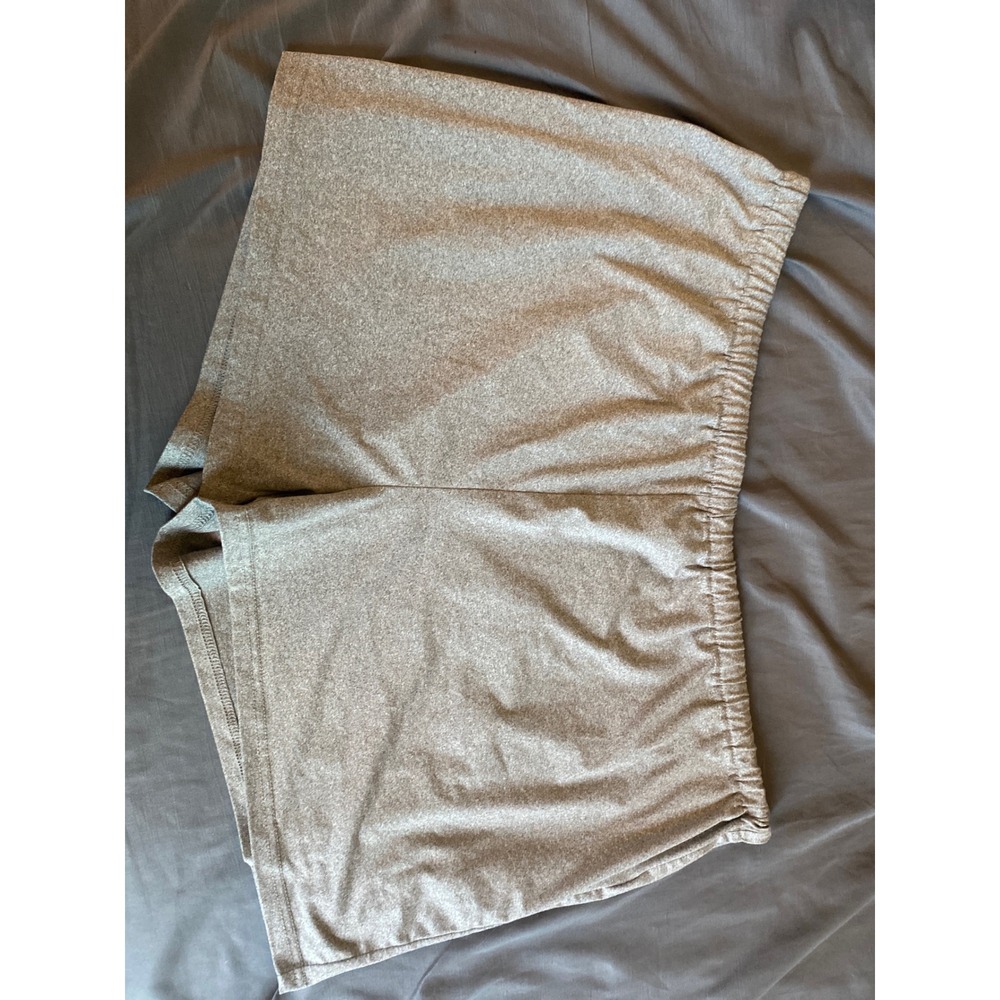 Ekouaer Womens Heather Gray Lounge Shorts Elastic Waist Sleepwear Size 2XL